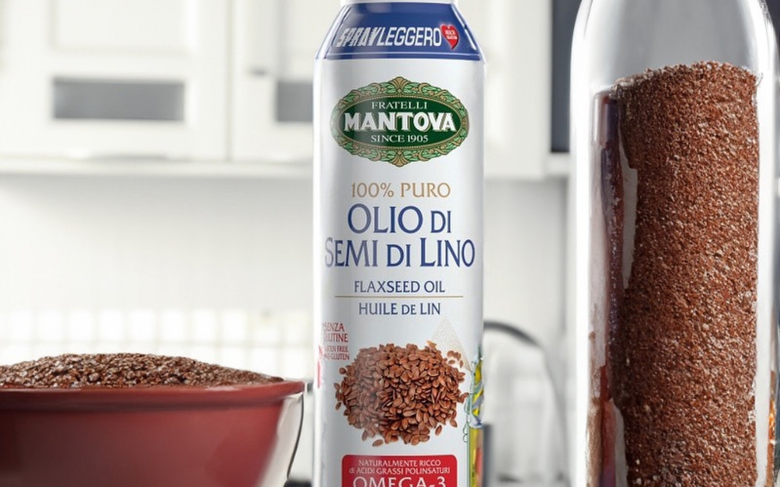 Mantova linseed oil spray is available on the shelves of Auchan